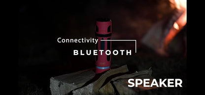 EZ-LYF Super-Portable Bluetooth Speaker Device, 4 in 1 Wireless Music Player with Camping Lantern, Torch and IPX4 Waterproof USB Power Bank with 360° Stereo Sound